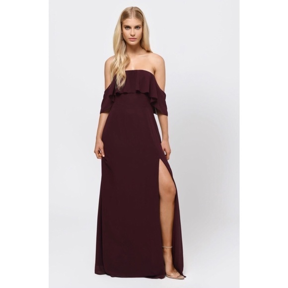 Tobi “All Yours” Strapless Leg Slit Maxi Dress - Picture 3 of 9
